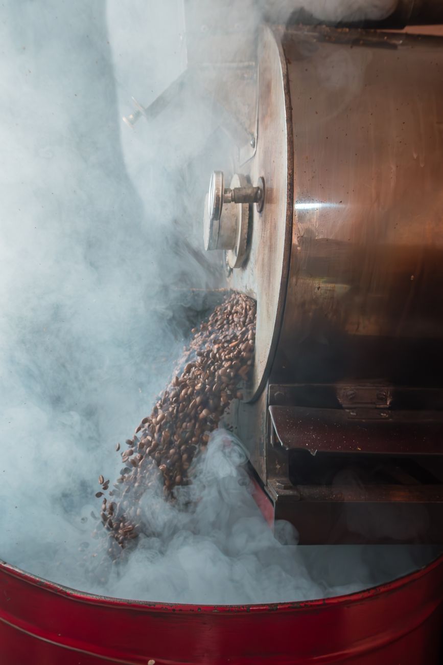 coffee beans roasting
